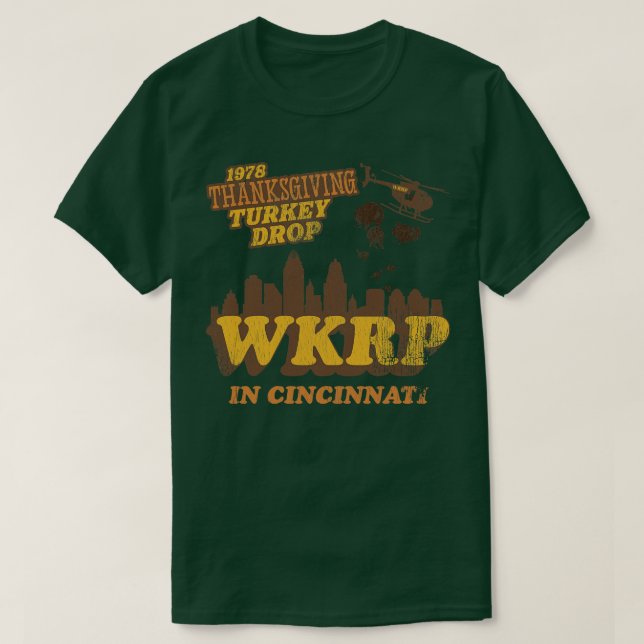 Camiseta WKRP en Cincinnati, 1978, Día de Acción de Gracias (Diseño del anverso)
