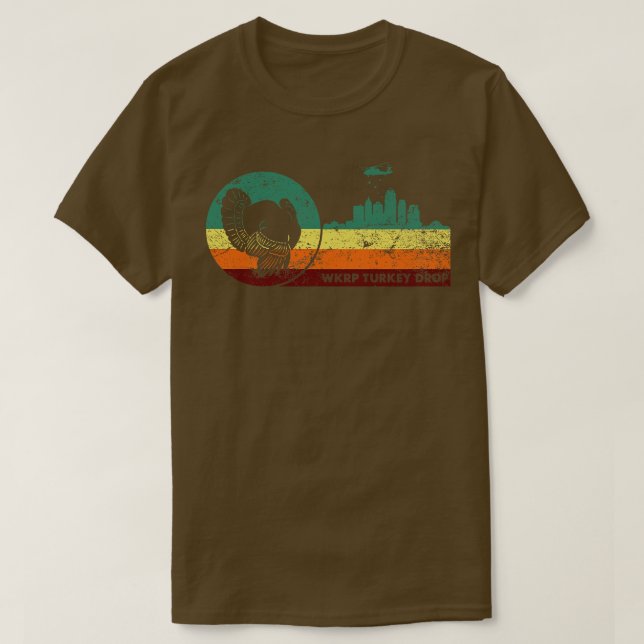 Camiseta Wkrp Turquía Drop Estilo retro vintage (Diseño del anverso)