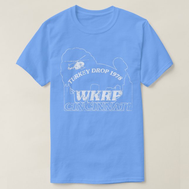 Camiseta WKRP Turquía Drop Vintage (Diseño del anverso)