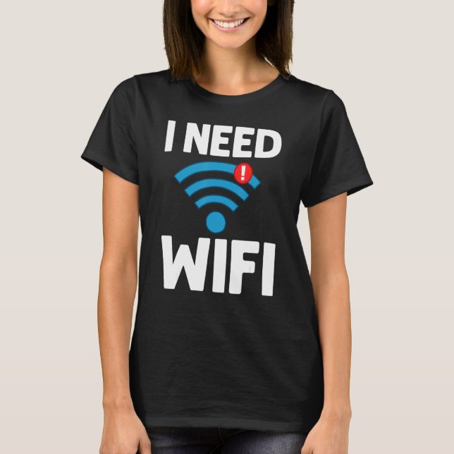 Camiseta Wlan de Internet de enrutador Wifi cita contraseña (Anverso)