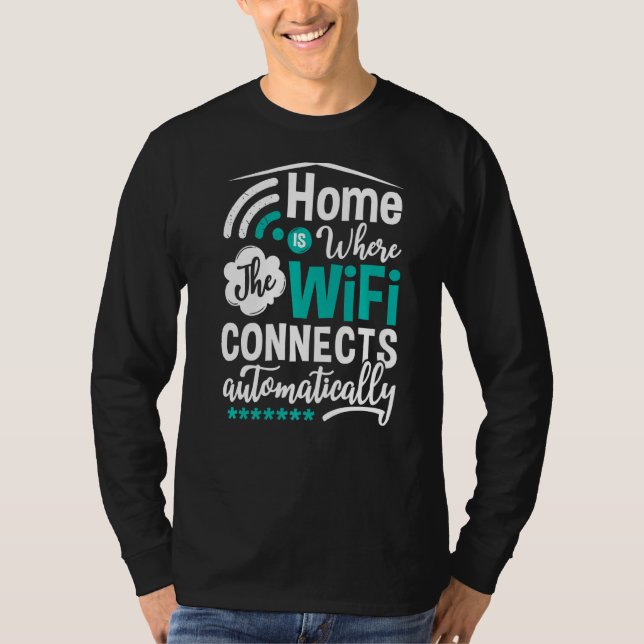 Camiseta Wlan de Internet de enrutador Wifi cita contraseña (Anverso)