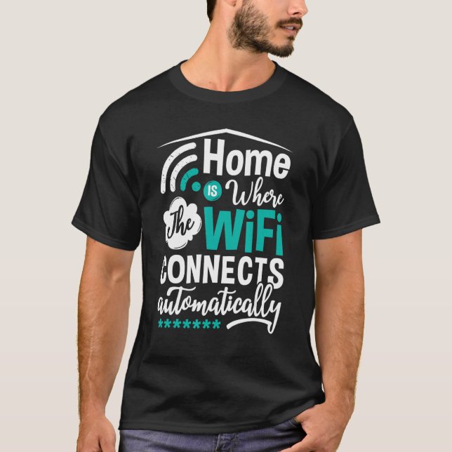 Camiseta Wlan de Internet de enrutador Wifi cita contraseña (Anverso)