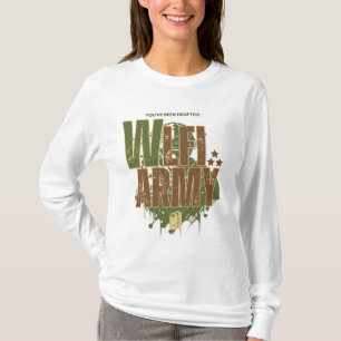 Camiseta WLFI: Camo Streetwear del ejército para los guerre
