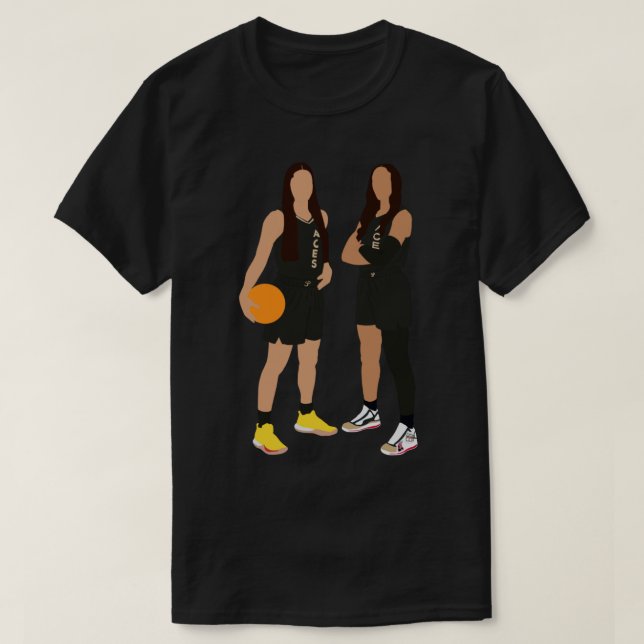 Camiseta WNBA- Las Vegas Aces Kelsey Plum 10 A_ja Wilson (Diseño del anverso)