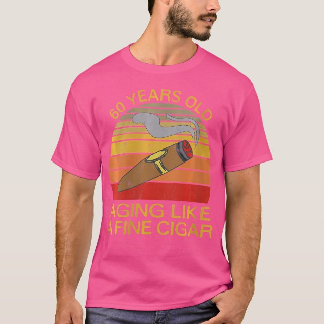 Camiseta Wo 60 Years Birthday For Cigar Smokers 60 Cigar Sm (Anverso)