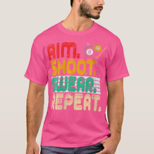 Camiseta Wo Aim Shoot o Repetir Billiards de Snooker