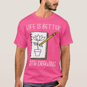 Camiseta Wo Arte Vida Con Dibujo Boceto