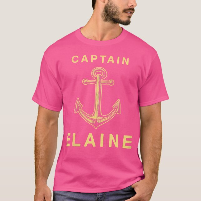 Camiseta Wo Captain Elaine Funny Seaman Humor Yachtsman Fir (Anverso)