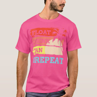 Camiseta Wo Float Beber Tan Repetir La Playa De Natación De