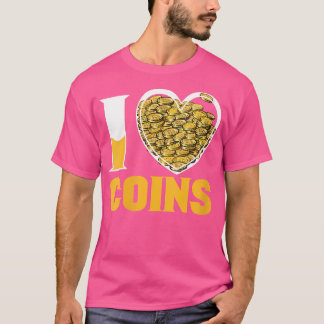 Camiseta Wo Me Encantan Monedas Me Monedas Coleccionando Co