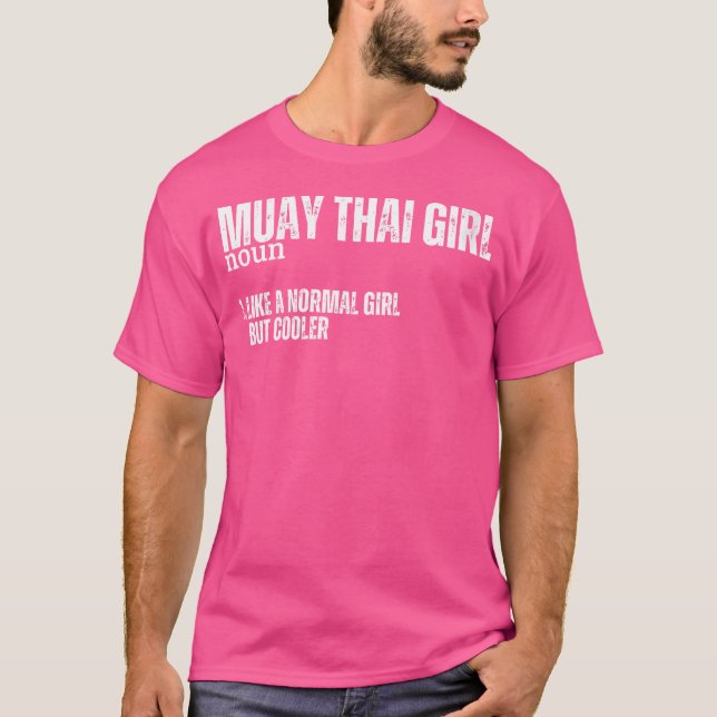 Camiseta Wo Muay definición de Chica tailandesa divertida m (Anverso)