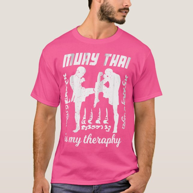 Camiseta Wo Muay Thai es mi terapia Muay Thai (Anverso)