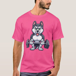 Camiseta Wo Personalizado Husky Gym Workout Fitness Barbell