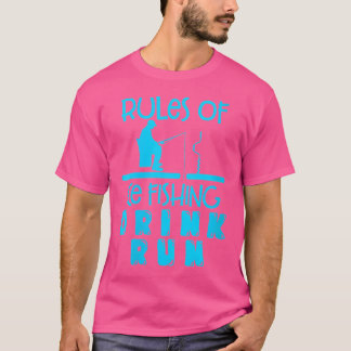 Camiseta Wo Reglas De La Pesca En El Hielo Beber Correr Pes