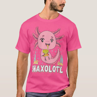 Camiseta Wo Snaxolotl Cute Axolotl Fries Franceses Lover