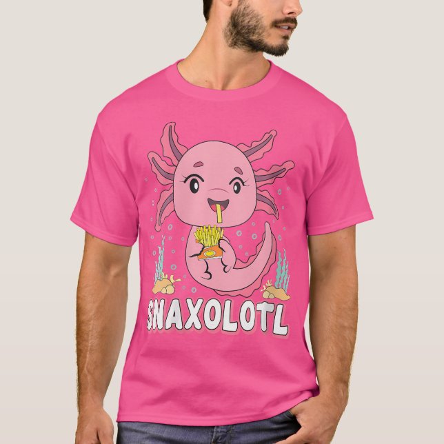 Camiseta Wo Snaxolotl Cute Axolotl Fries Franceses Lover (Anverso)