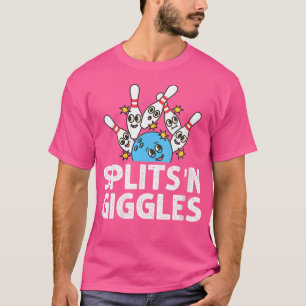 Camiseta Wo Splits 'N Giggles Bowler Team Bowler Sports Pl
