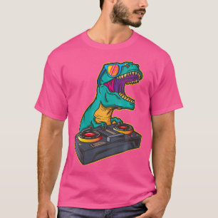 Camiseta Wo T Rex Dj Fiesta Club Disk Jockey Gif Edm Baile 