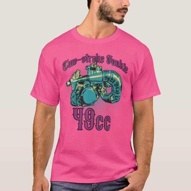 Camiseta Wo Two-Stroke Junkie 49Cc Motorbikes (Anverso)