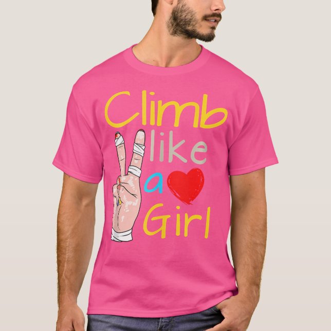 Camiseta Wo y chicas escalada en roca (Anverso)