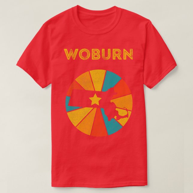 Camiseta Woburn Massachusetts Vintage Distresage Souvenir 1 (Diseño del anverso)