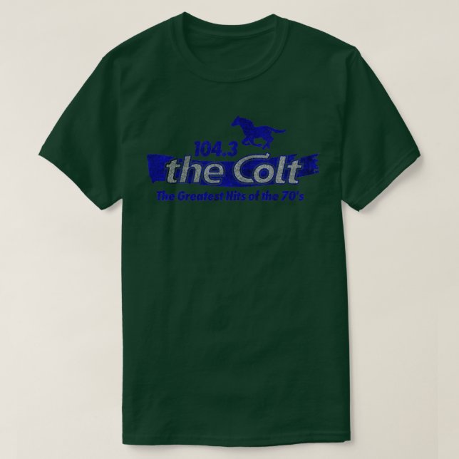 Camiseta WOCT 1043 Estación de Radio Baltimore Colt 90 (Diseño del anverso)