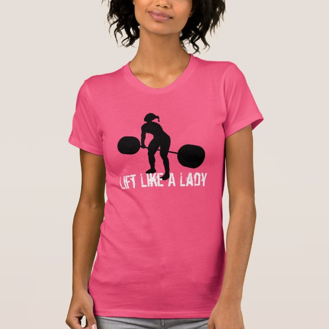 Camiseta WOD - Levante como una señora (Anverso)