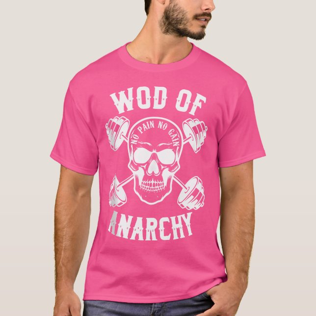 Camiseta Wod Of Anarchy Workout Barbell Training (Anverso)