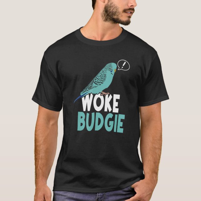 Camiseta Woke Budgie Australian Budgerigar   Meme Parrot Mo (Anverso)