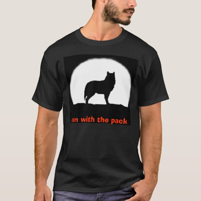 Camiseta wolf1, funcionamiento con el paquete (Anverso)