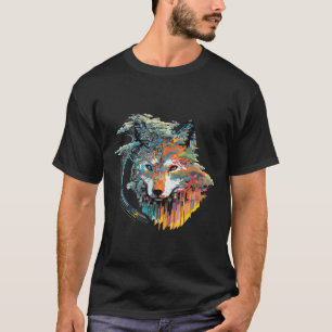 Camiseta Wolf Alpha Animal World Predator Wild Nature Art