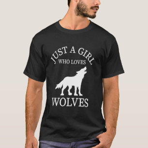 Camiseta Wolf Animal Tee Un Chica Que Ama A Los Lobos