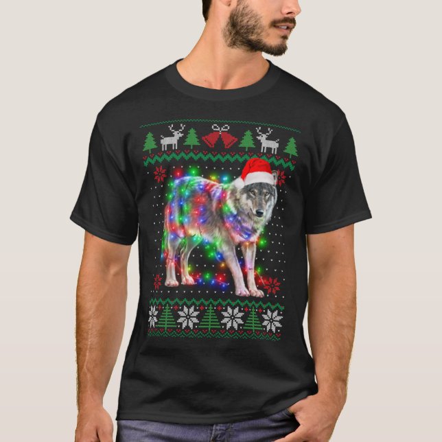 Camiseta Wolf Animal Ugly Sweet Navidades Puppy Animal (Anverso)