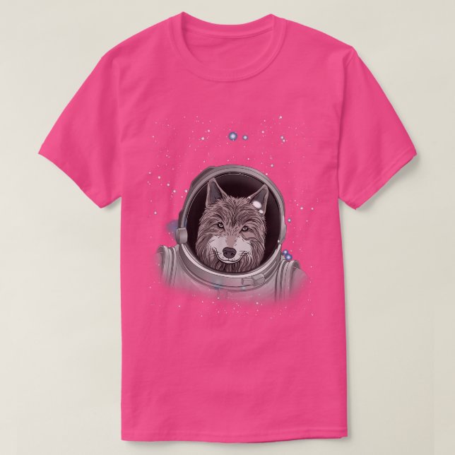 Camiseta Wolf Astronaut Astronaut Space Exploration Astrono (Diseño del anverso)