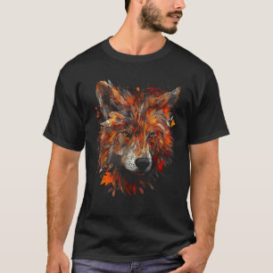 Camiseta Wolf Autumn Leaves - Lobo por motivos de arte anim