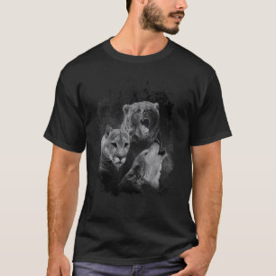 Camiseta Wolf Baer Puma Silhouette Forest Hunting De