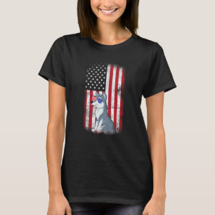 Camiseta Wolf Bandera Estadounidense Niños Chicas Hombres C