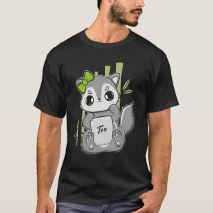 Camiseta Wolf Bebe Burbuja Con Boba Y Té De Leche Perla
