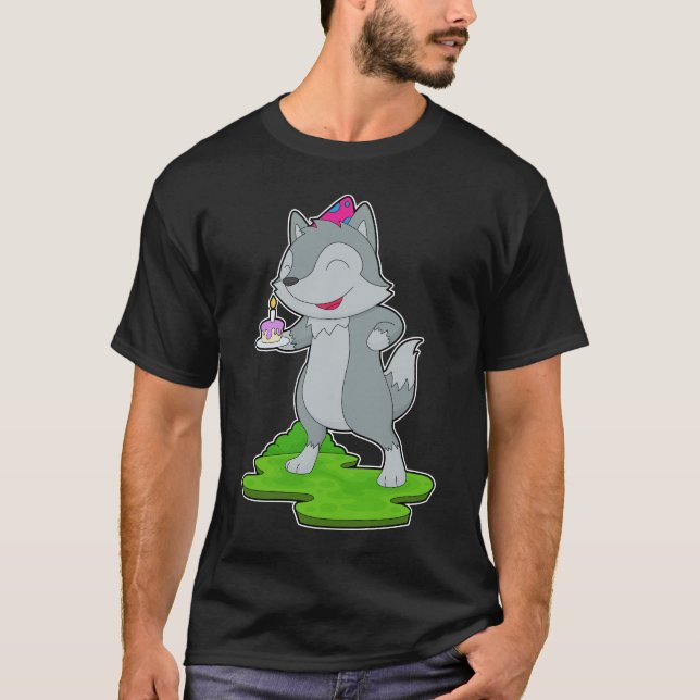 Camiseta Wolf Birthday Cake (Anverso)