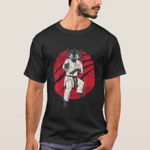 Camiseta Wolf Black Belt Martial Arts Karate Taekwondo Fies