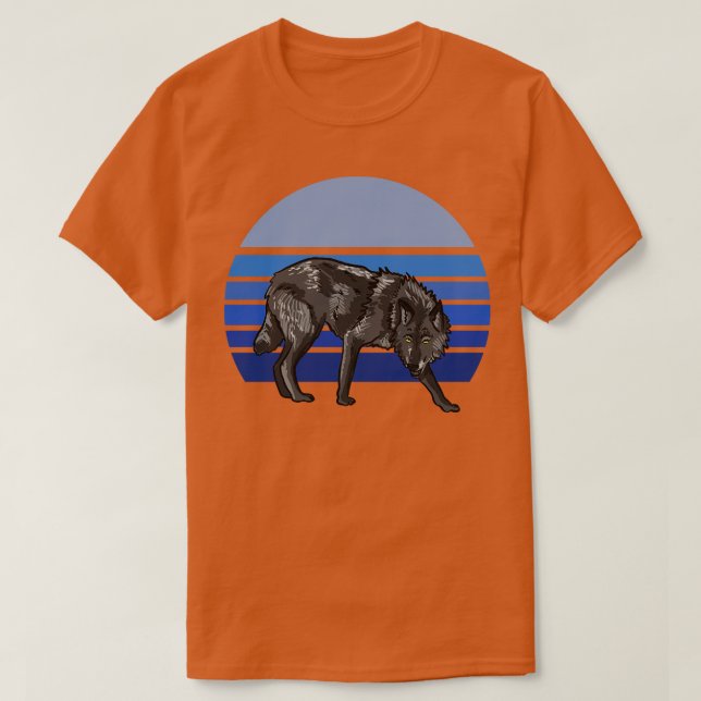 Camiseta Wolf Blue Retro (Diseño del anverso)