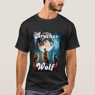 Camiseta Wolf Brother Mating Tribe Wolves Camping Pack Mo