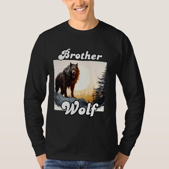 Camiseta Wolf Brother Mating Tribe Wolves Camping Pack Mo (Anverso)