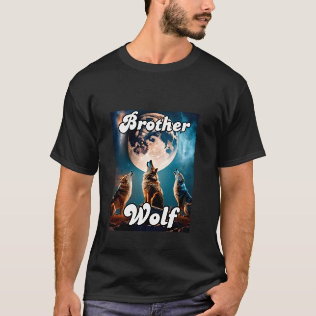 Camiseta Wolf Brother Mating Tribe Wolves Camping Pack Mo (Anverso)