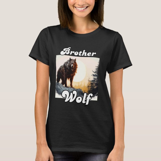 Camiseta Wolf Brother Mating Tribe Wolves Camping Pack Mo (Anverso)