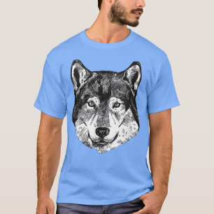 Camiseta Wolf Canis lupus cabeza animal perro depredador ha