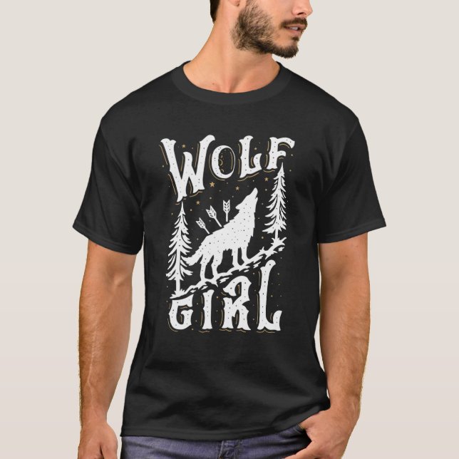 Camiseta Wolf Chica, que ama a los lobos como curiosos aman (Anverso)