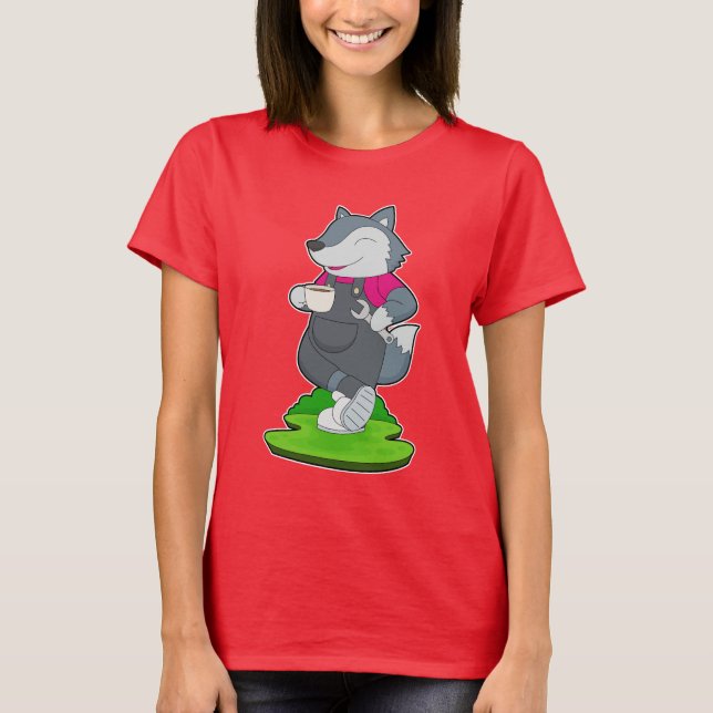 Camiseta Wolf Coffee Cup (Anverso)