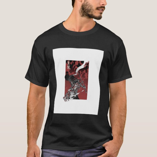 Camiseta Wolf con katana sekiro (Anverso)