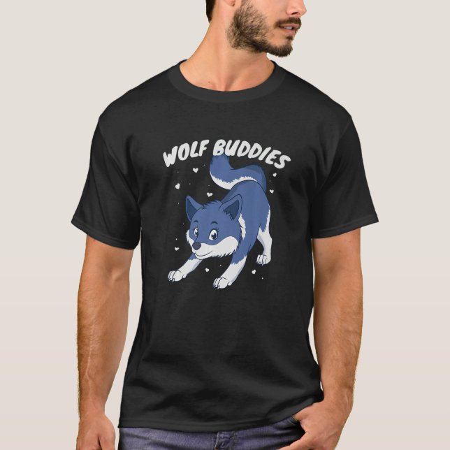 Camiseta Wolf Cub Wolf Pack Howling Wolf Buddies Wildlife N (Anverso)